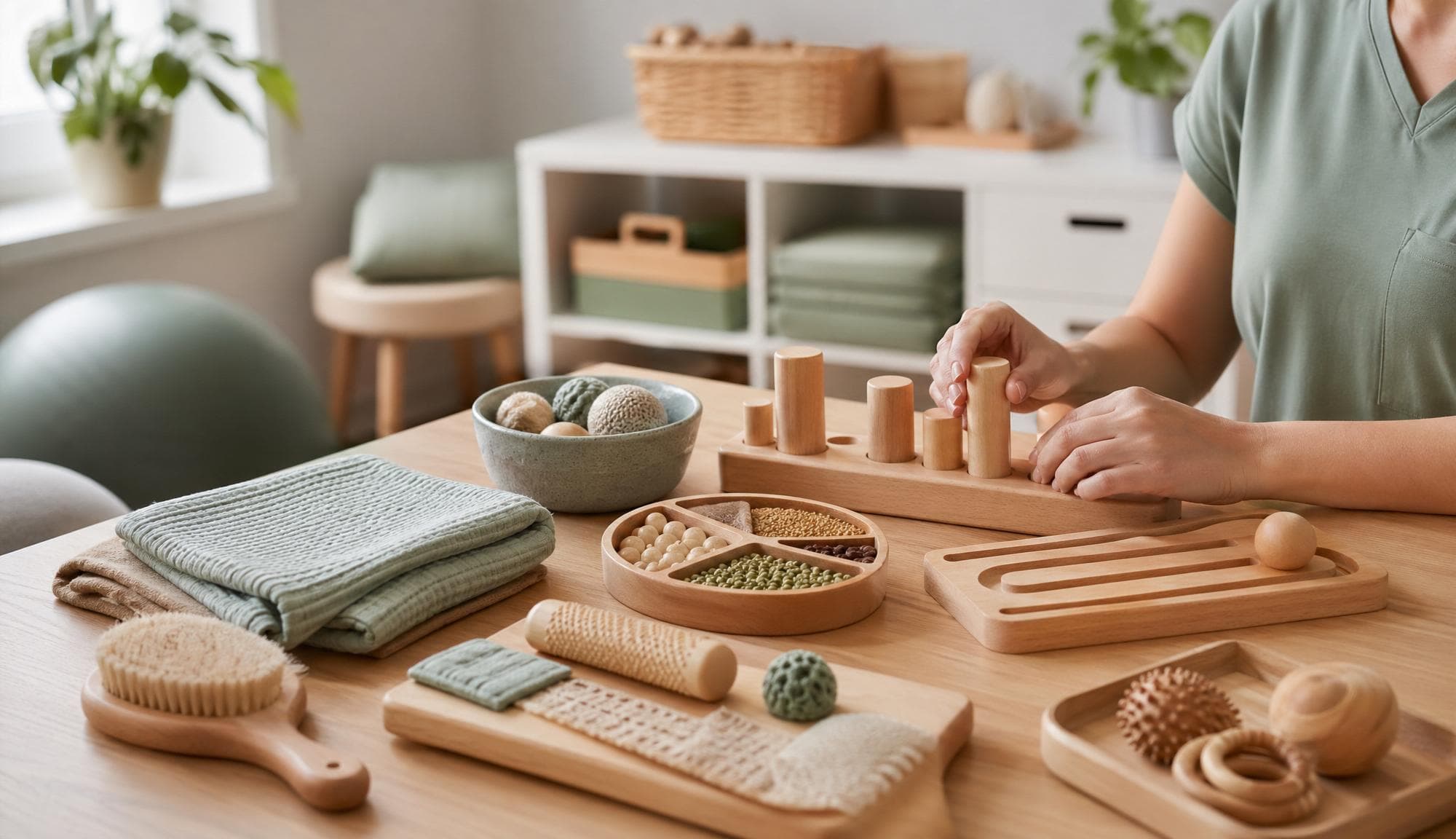 Ergotherapeutische Materialien im Einsatz